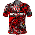 Custom NAIDOC Week 2024 Bombers Polo Shirt Aboriginal Animals Keep The Fire Burning