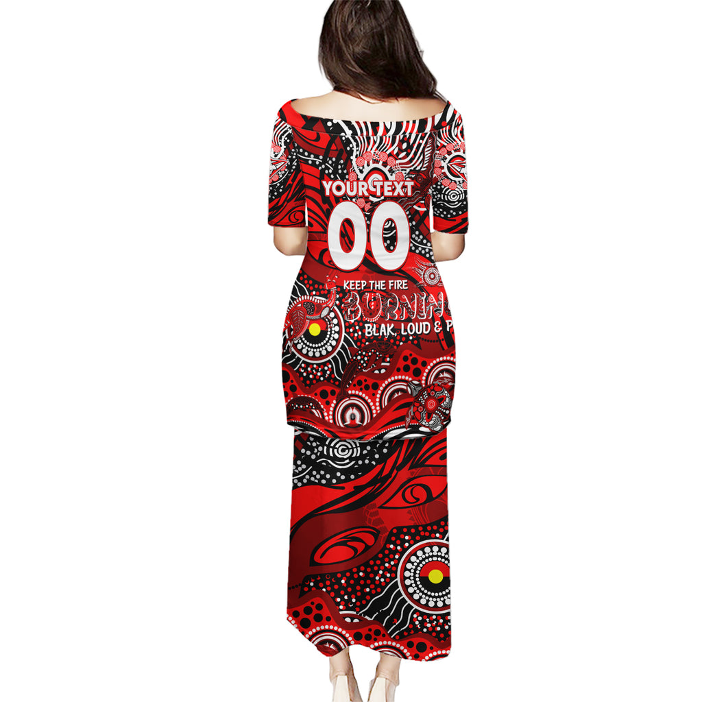 Custom NAIDOC Week 2024 Bombers Puletasi Aboriginal Animals Keep The Fire Burning