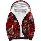 Custom NAIDOC Week 2024 Bombers Sherpa Hoodie Aboriginal Animals Keep The Fire Burning