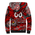 Custom NAIDOC Week 2024 Bombers Sherpa Hoodie Aboriginal Animals Keep The Fire Burning