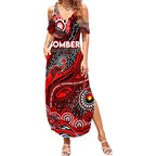 Custom NAIDOC Week 2024 Bombers Summer Maxi Dress Aboriginal Animals Keep The Fire Burning
