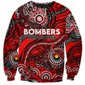 Custom NAIDOC Week 2024 Bombers Sweatshirt Aboriginal Animals Keep The Fire Burning