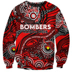 Custom NAIDOC Week 2024 Bombers Sweatshirt Aboriginal Animals Keep The Fire Burning