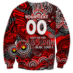 Custom NAIDOC Week 2024 Bombers Sweatshirt Aboriginal Animals Keep The Fire Burning