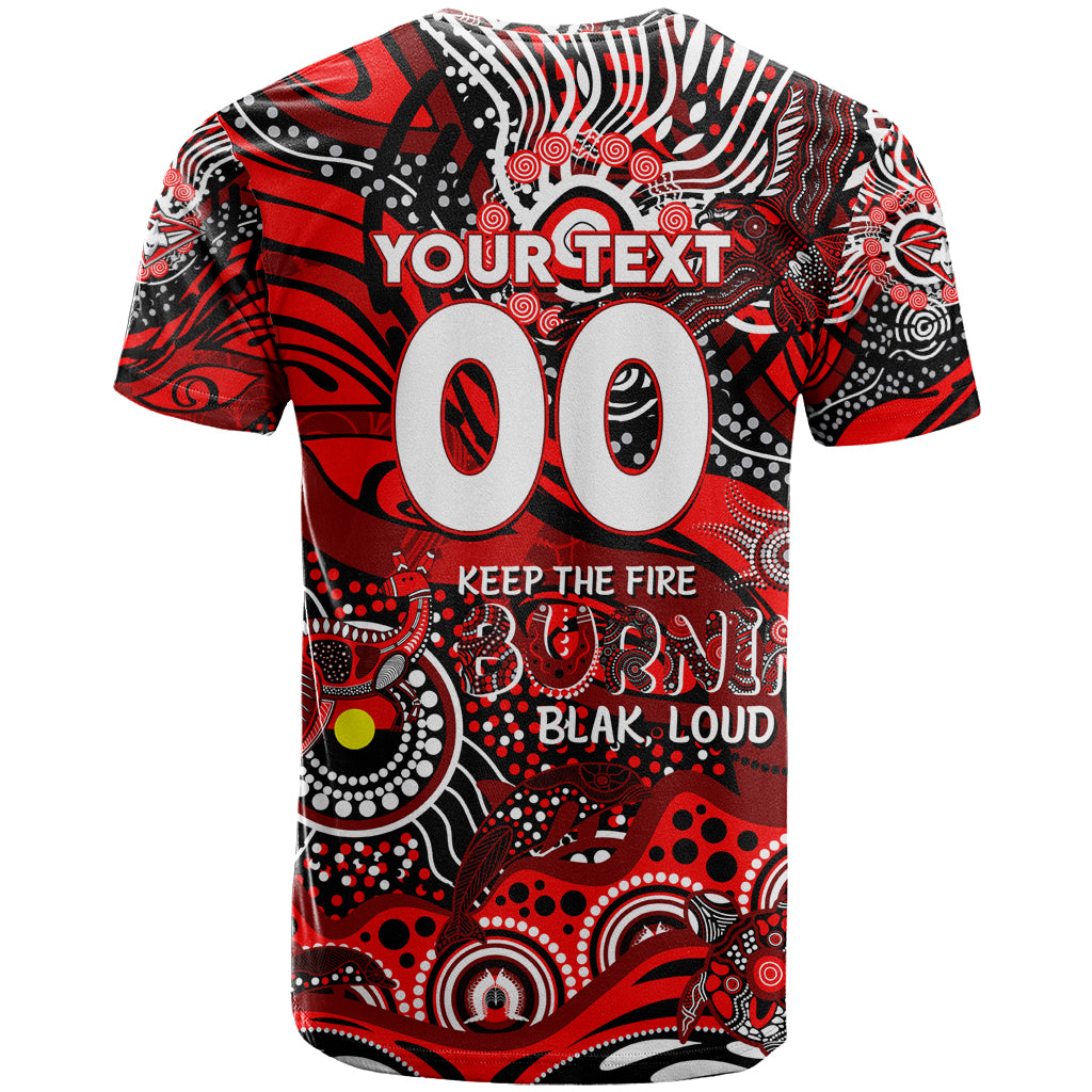 Custom NAIDOC Week 2024 Bombers T Shirt Aboriginal Animals Keep The Fire Burning