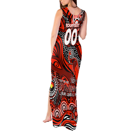 Custom NAIDOC Week 2024 Bombers Tank Maxi Dress Aboriginal Animals Keep The Fire Burning