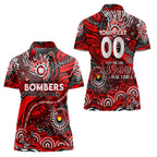 Custom NAIDOC Week 2024 Bombers Women Polo Shirt Aboriginal Animals Keep The Fire Burning