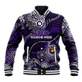 Custom NAIDOC Week 2024 Freo Baseball Jacket Aboriginal Animals Keep The Fire Burning