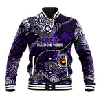 Custom NAIDOC Week 2024 Freo Baseball Jacket Aboriginal Animals Keep The Fire Burning