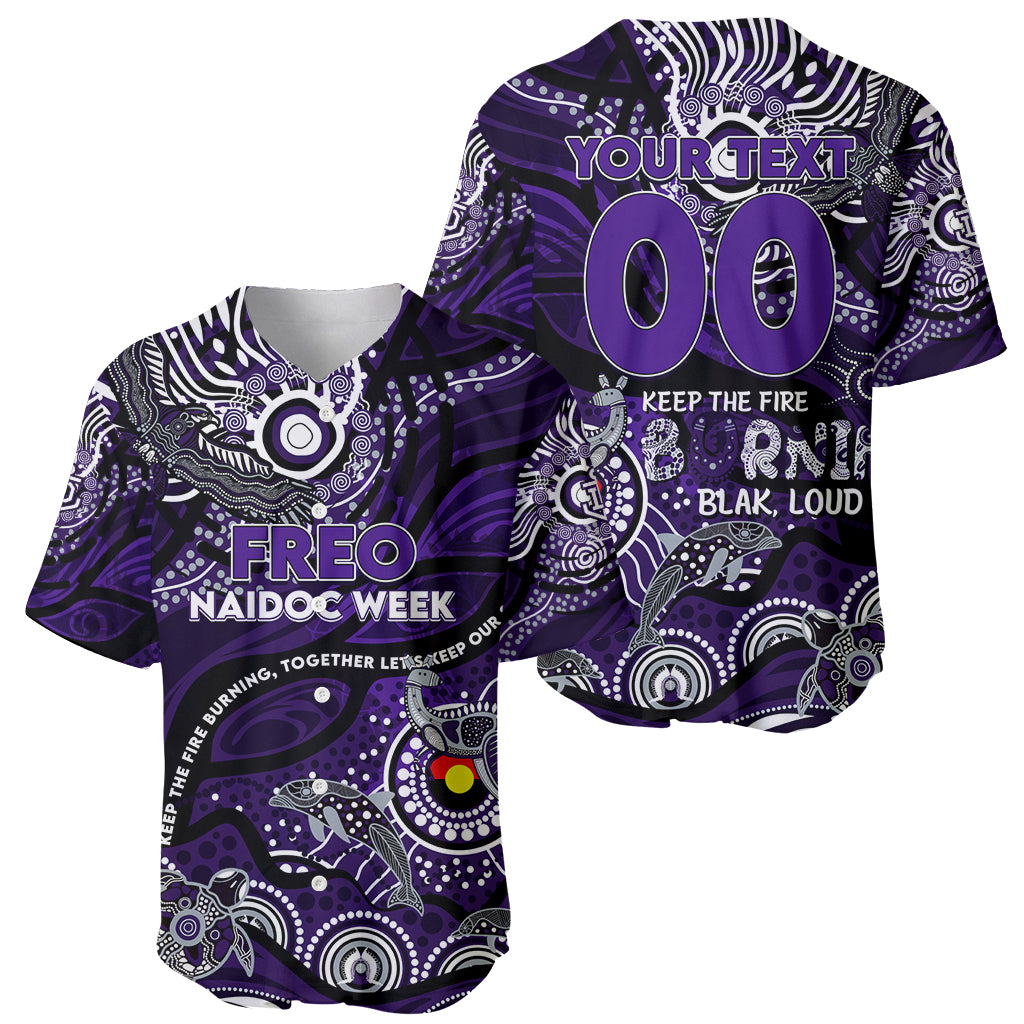 Custom NAIDOC Week 2024 Freo Baseball Jersey Aboriginal Animals Keep The Fire Burning
