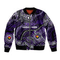 Custom NAIDOC Week 2024 Freo Bomber Jacket Aboriginal Animals Keep The Fire Burning