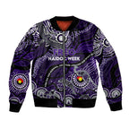 Custom NAIDOC Week 2024 Freo Bomber Jacket Aboriginal Animals Keep The Fire Burning