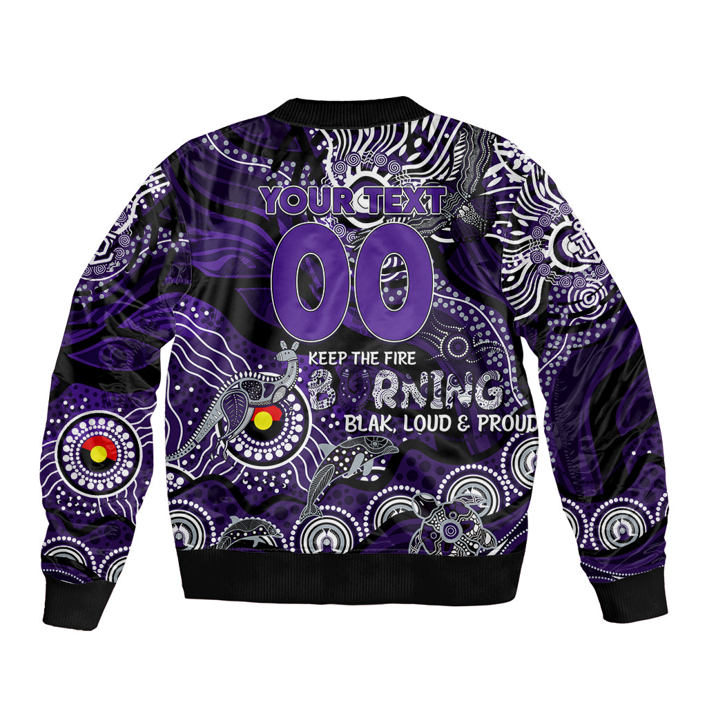 Custom NAIDOC Week 2024 Freo Bomber Jacket Aboriginal Animals Keep The Fire Burning