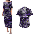 Custom NAIDOC Week 2024 Freo Couples Matching Puletasi and Hawaiian Shirt Aboriginal Animals Keep The Fire Burning