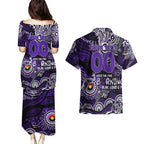 Custom NAIDOC Week 2024 Freo Couples Matching Puletasi and Hawaiian Shirt Aboriginal Animals Keep The Fire Burning