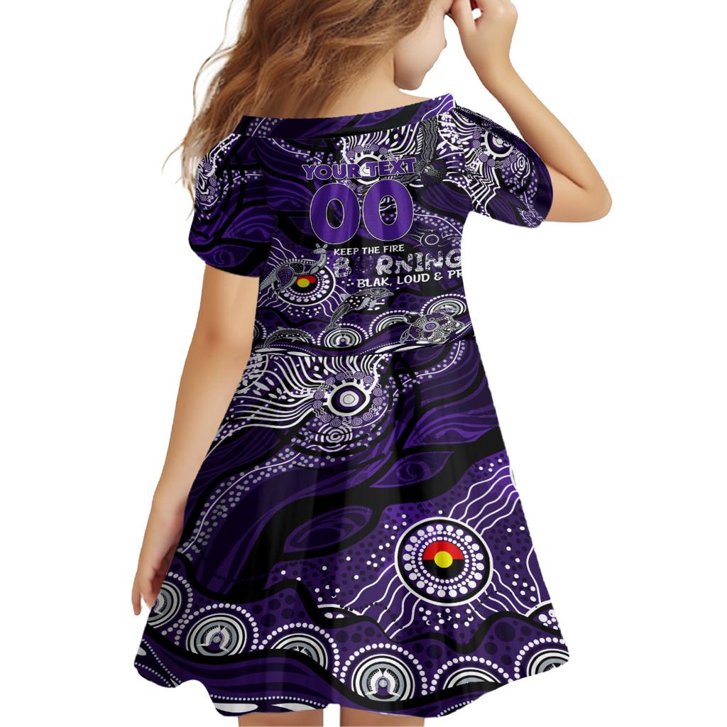 Custom NAIDOC Week 2024 Freo Family Matching Long Sleeve Bodycon Dress and Hawaiian Shirt Aboriginal Animals Keep The Fire Burning