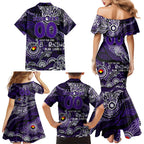 Custom NAIDOC Week 2024 Freo Family Matching Mermaid Dress and Hawaiian Shirt Aboriginal Animals Keep The Fire Burning