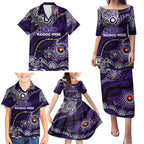 Custom NAIDOC Week 2024 Freo Family Matching Puletasi and Hawaiian Shirt Aboriginal Animals Keep The Fire Burning