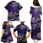 Custom NAIDOC Week 2024 Freo Family Matching Puletasi and Hawaiian Shirt Aboriginal Animals Keep The Fire Burning