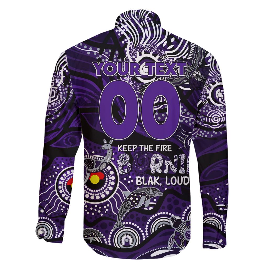 Custom NAIDOC Week 2024 Freo Family Matching Short Sleeve Bodycon Dress and Hawaiian Shirt Aboriginal Animals Keep The Fire Burning