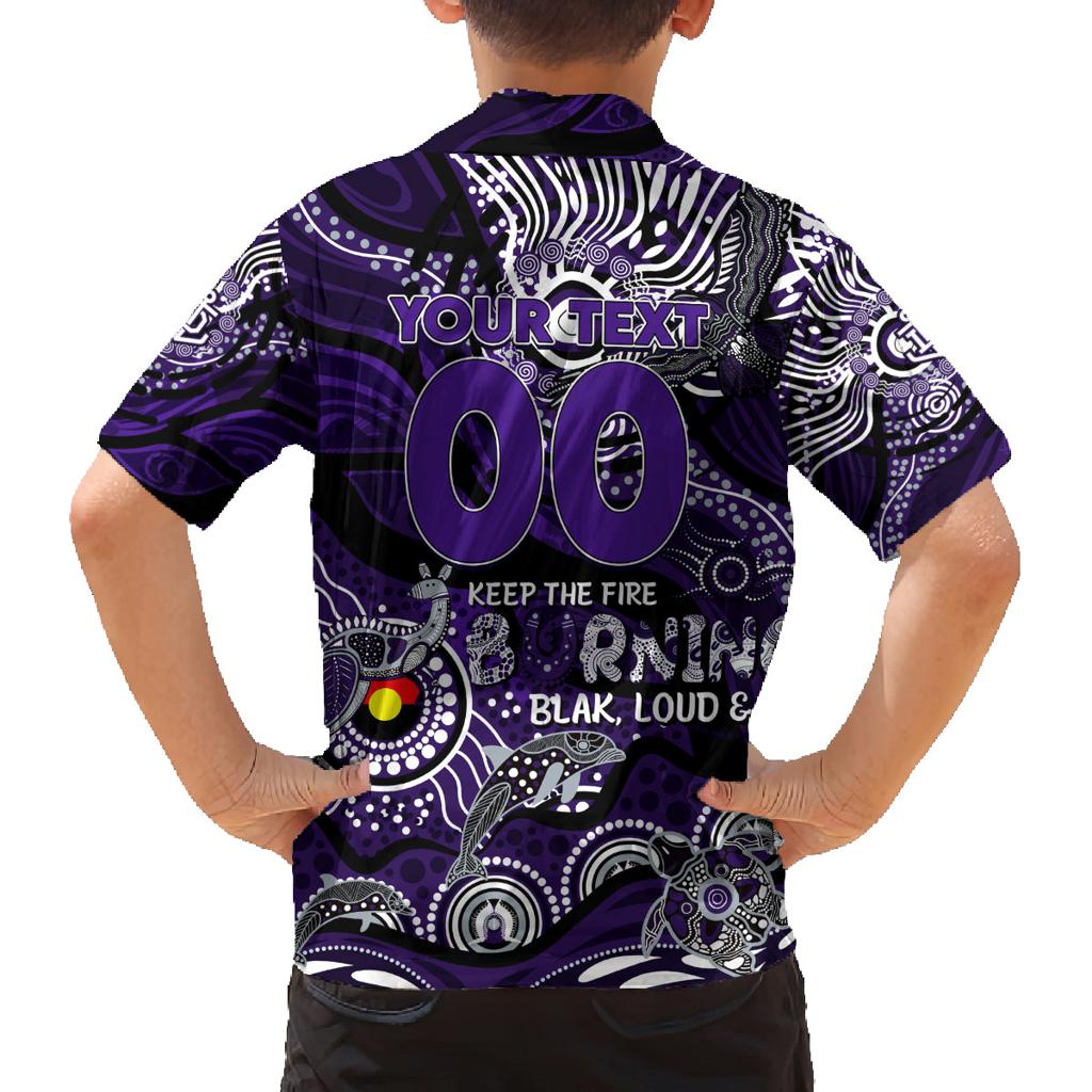 Custom NAIDOC Week 2024 Freo Family Matching Summer Maxi Dress and Hawaiian Shirt Aboriginal Animals Keep The Fire Burning
