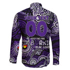 Custom NAIDOC Week 2024 Freo Family Matching Summer Maxi Dress and Hawaiian Shirt Aboriginal Animals Keep The Fire Burning