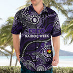 Custom NAIDOC Week 2024 Freo Hawaiian Shirt Aboriginal Animals Keep The Fire Burning
