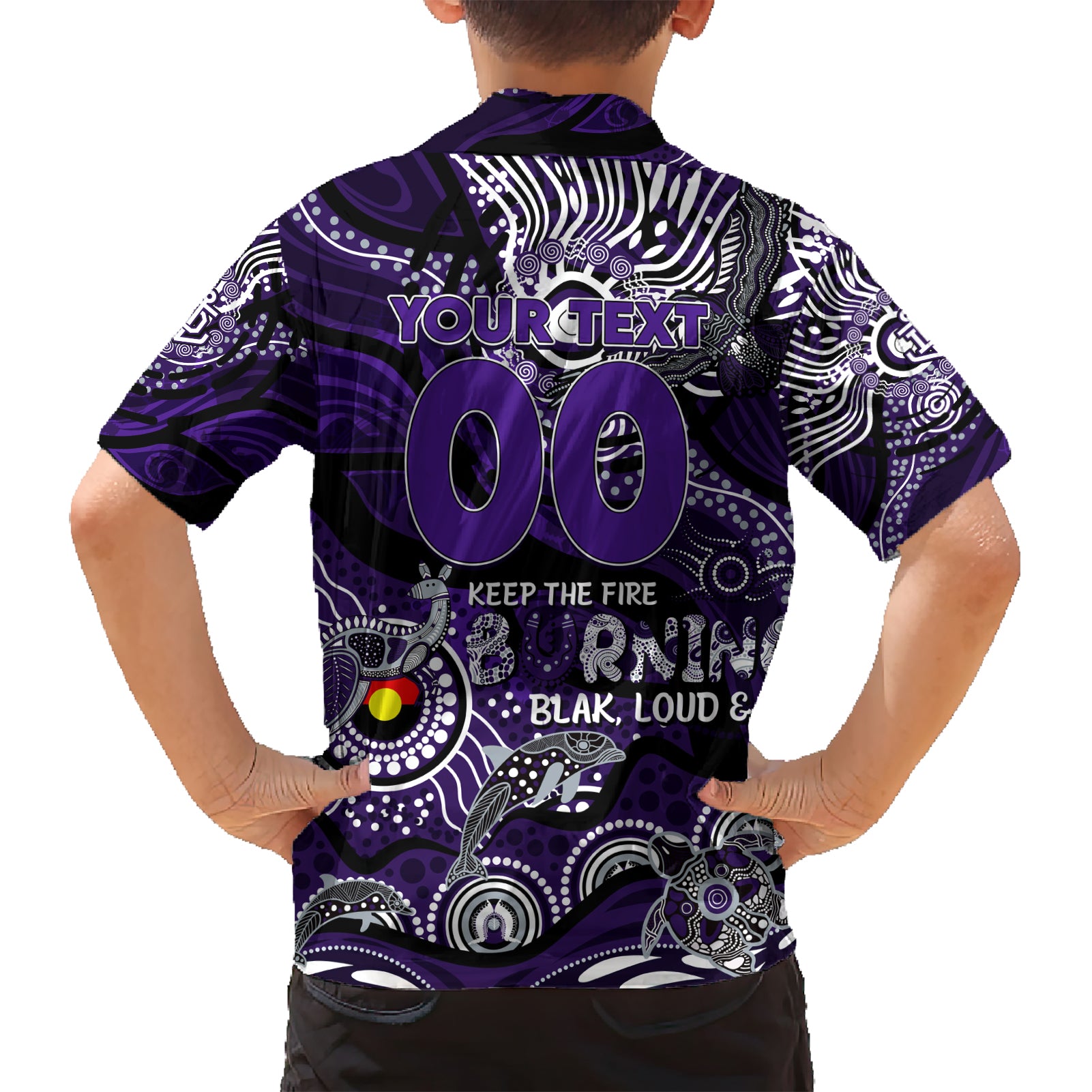 Custom NAIDOC Week 2024 Freo Hawaiian Shirt Aboriginal Animals Keep The Fire Burning