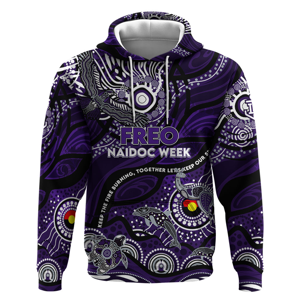 Custom NAIDOC Week 2024 Freo Hoodie Aboriginal Animals Keep The Fire Burning