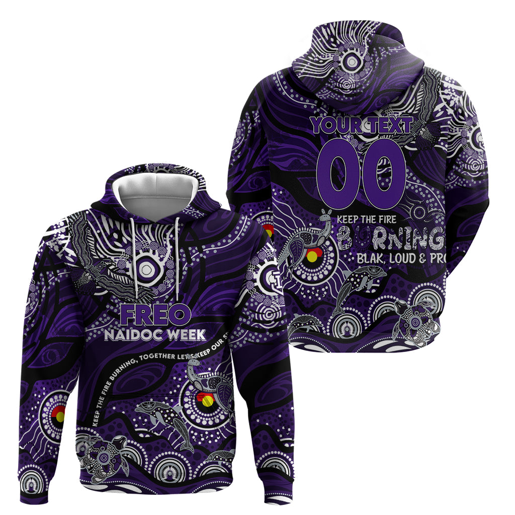 Custom NAIDOC Week 2024 Freo Hoodie Aboriginal Animals Keep The Fire Burning