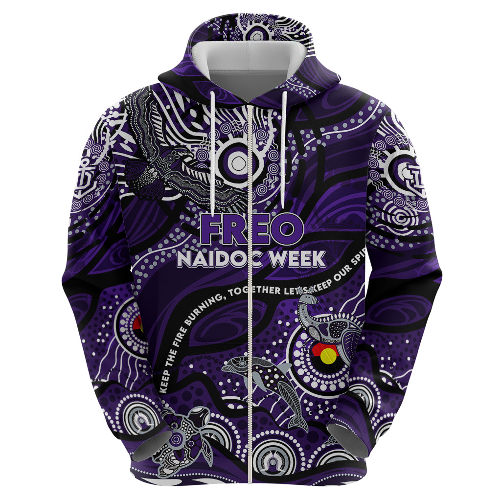Custom NAIDOC Week 2024 Freo Hoodie Aboriginal Animals Keep The Fire Burning