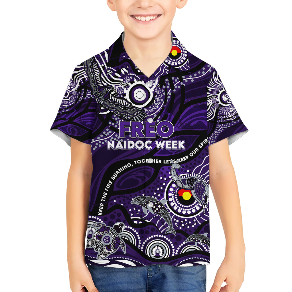 Custom NAIDOC Week 2024 Freo Kid Hawaiian Shirt Aboriginal Animals Keep The Fire Burning