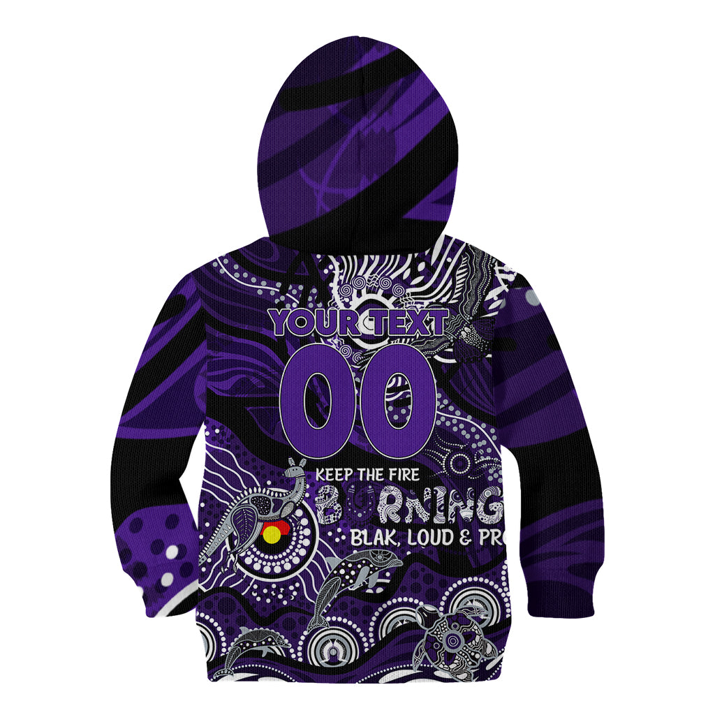 Custom NAIDOC Week 2024 Freo Kid Hoodie Aboriginal Animals Keep The Fire Burning