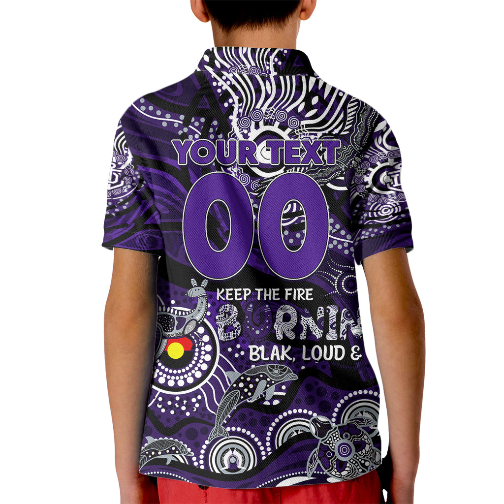 Custom NAIDOC Week 2024 Freo Kid Polo Shirt Aboriginal Animals Keep The Fire Burning