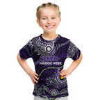 Custom NAIDOC Week 2024 Freo Kid T Shirt Aboriginal Animals Keep The Fire Burning