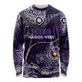 Custom NAIDOC Week 2024 Freo Long Sleeve Shirt Aboriginal Animals Keep The Fire Burning