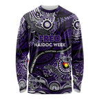 Custom NAIDOC Week 2024 Freo Long Sleeve Shirt Aboriginal Animals Keep The Fire Burning