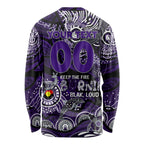 Custom NAIDOC Week 2024 Freo Long Sleeve Shirt Aboriginal Animals Keep The Fire Burning