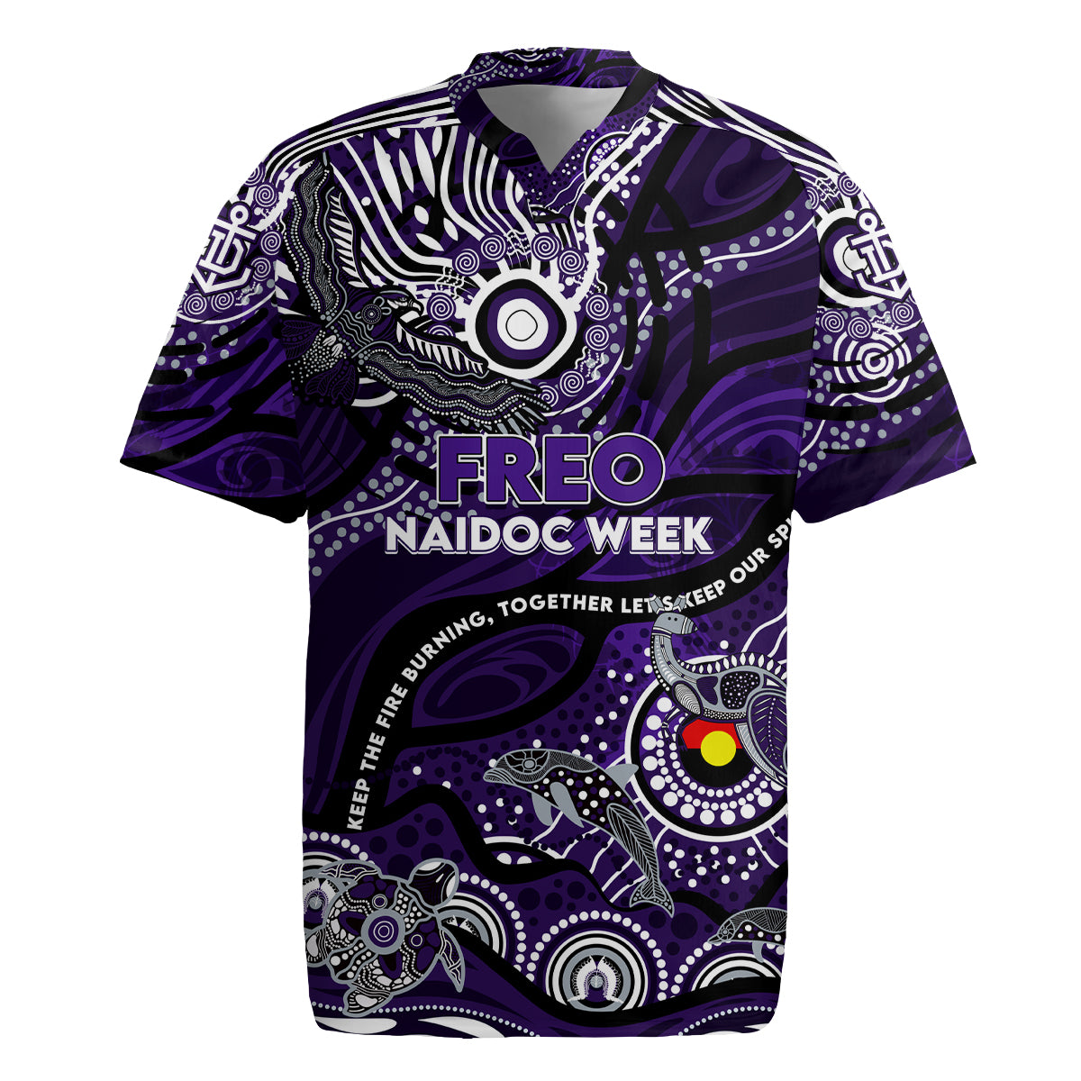 Custom NAIDOC Week 2024 Freo Rugby Jersey Aboriginal Animals Keep The Fire Burning