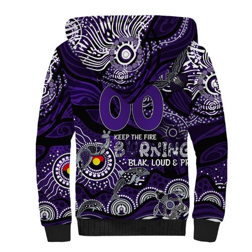 Custom NAIDOC Week 2024 Freo Sherpa Hoodie Aboriginal Animals Keep The Fire Burning