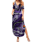 Custom NAIDOC Week 2024 Freo Summer Maxi Dress Aboriginal Animals Keep The Fire Burning