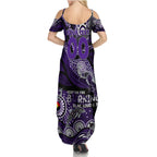 Custom NAIDOC Week 2024 Freo Summer Maxi Dress Aboriginal Animals Keep The Fire Burning