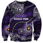 Custom NAIDOC Week 2024 Freo Sweatshirt Aboriginal Animals Keep The Fire Burning