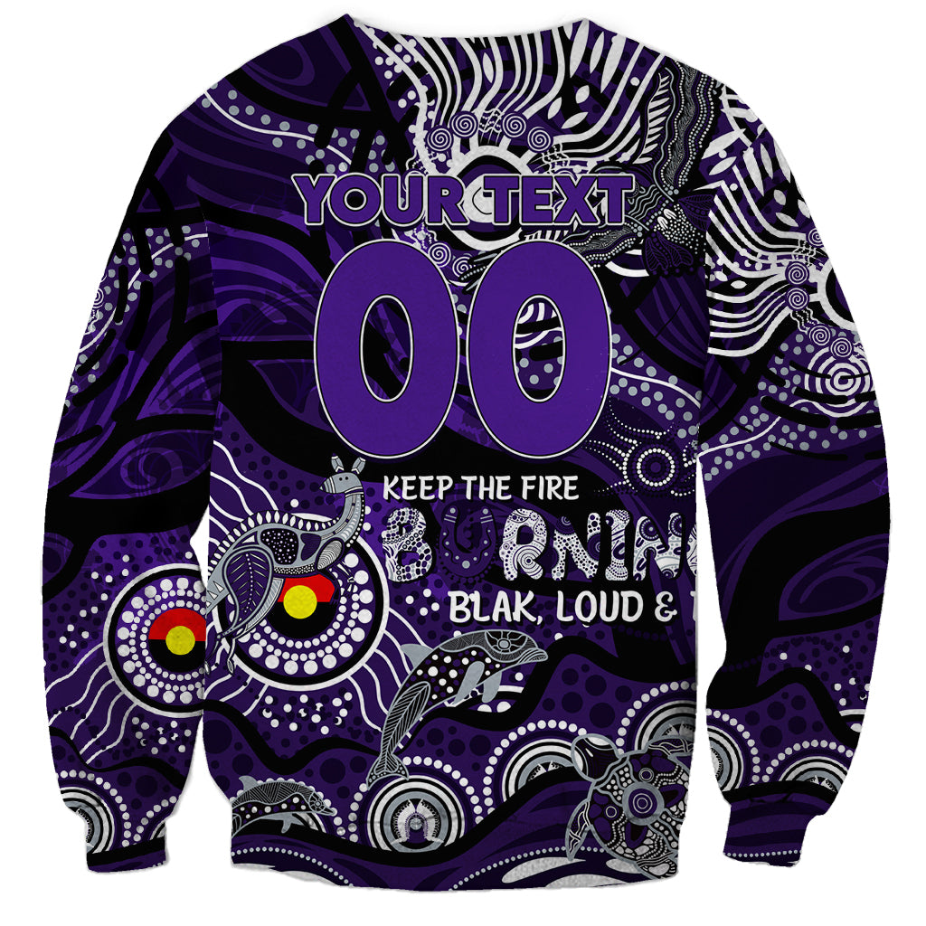 Custom NAIDOC Week 2024 Freo Sweatshirt Aboriginal Animals Keep The Fire Burning