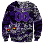 Custom NAIDOC Week 2024 Freo Sweatshirt Aboriginal Animals Keep The Fire Burning