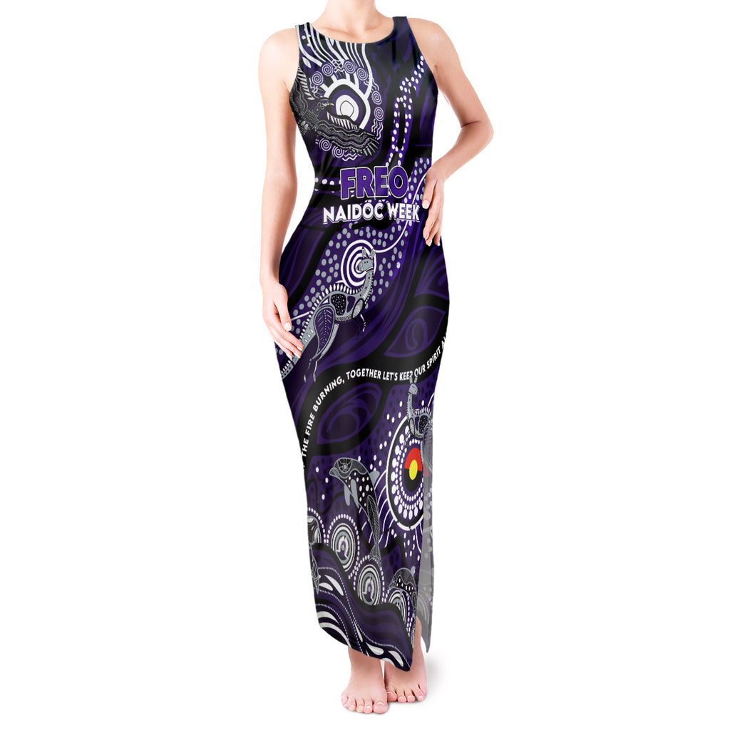 Custom NAIDOC Week 2024 Freo Tank Maxi Dress Aboriginal Animals Keep The Fire Burning