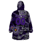 Custom NAIDOC Week 2024 Freo Wearable Blanket Hoodie Aboriginal Animals Keep The Fire Burning