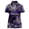 Custom NAIDOC Week 2024 Freo Women Polo Shirt Aboriginal Animals Keep The Fire Burning