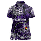 Custom NAIDOC Week 2024 Freo Women Polo Shirt Aboriginal Animals Keep The Fire Burning
