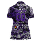 Custom NAIDOC Week 2024 Freo Women Polo Shirt Aboriginal Animals Keep The Fire Burning